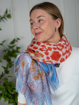 Mala Alisha Scarf LUX Linen Blue