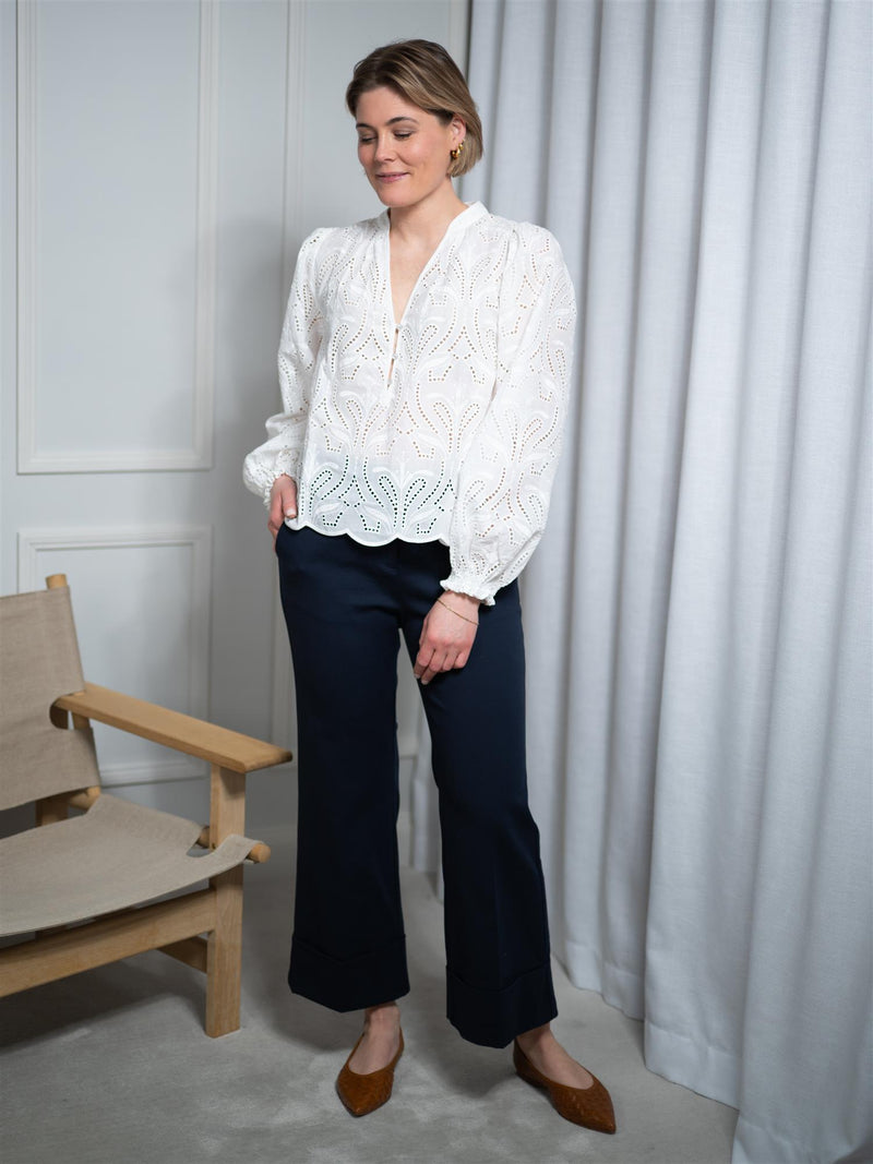 Mos Mosh Tazzin Caza Blouse White