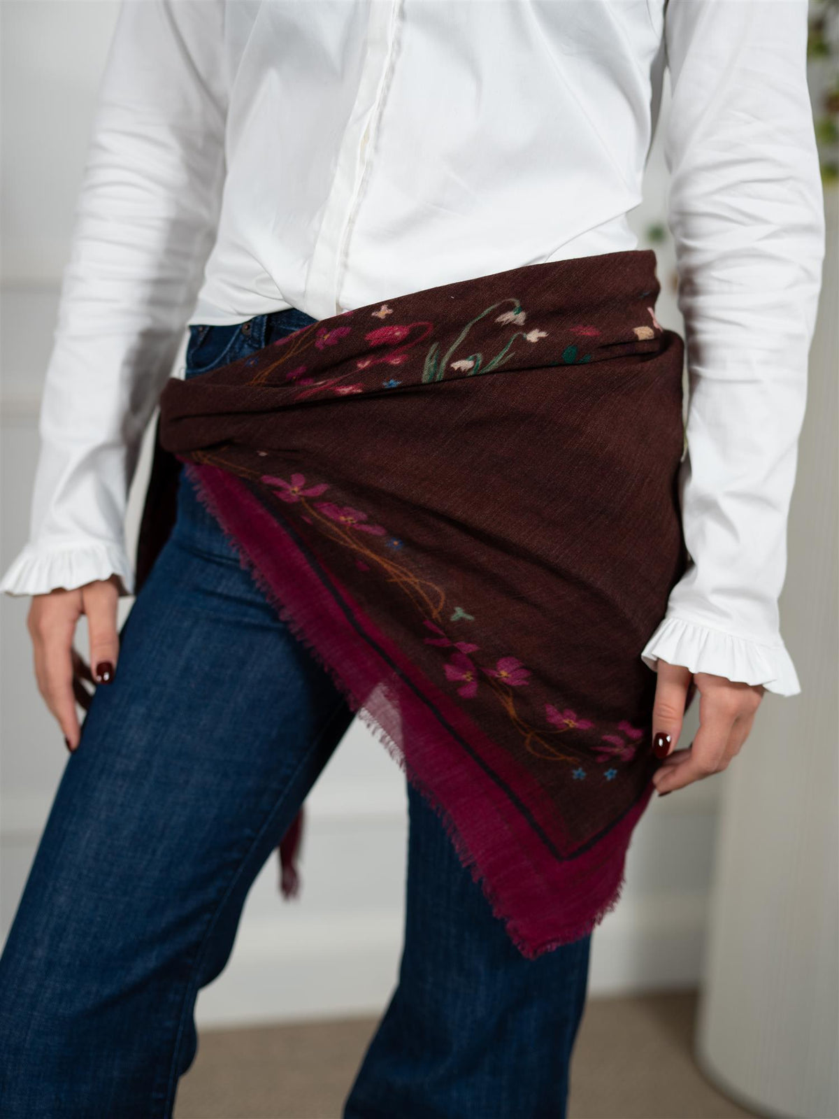 Guafiore Siw Scarf Hot Fudge Brown