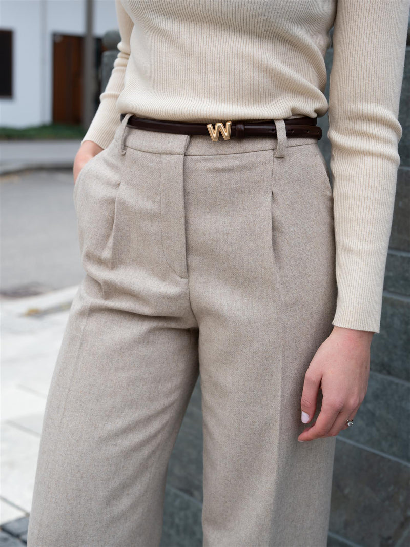 Lexington Tailored Wool Blend Wide Pants