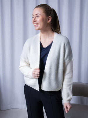 Mos Mosh Thora Relax Knit Cardigan Ecru