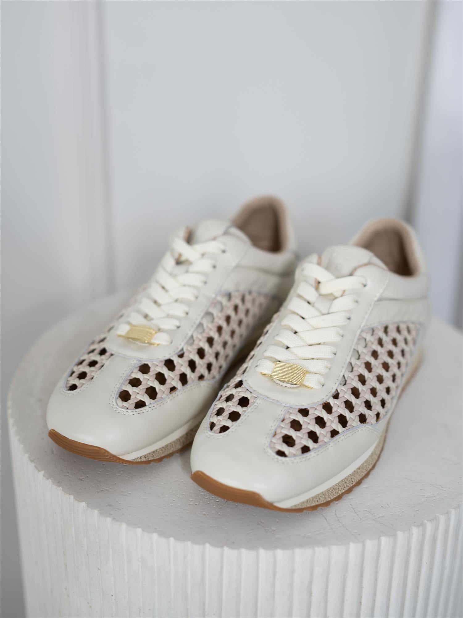 Laura Bellariva 1-Woven Bianco/Taupe