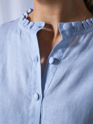 Ella&il Clarion Linen Shirt Kentucky Blue