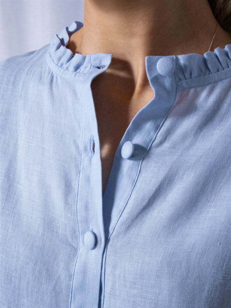 Ella&il Clarion Linen Shirt Kentucky Blue