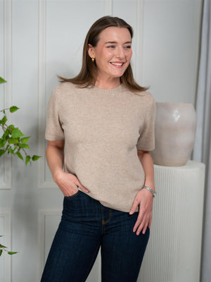 Dear Dharma Linea Tee Beige Melange