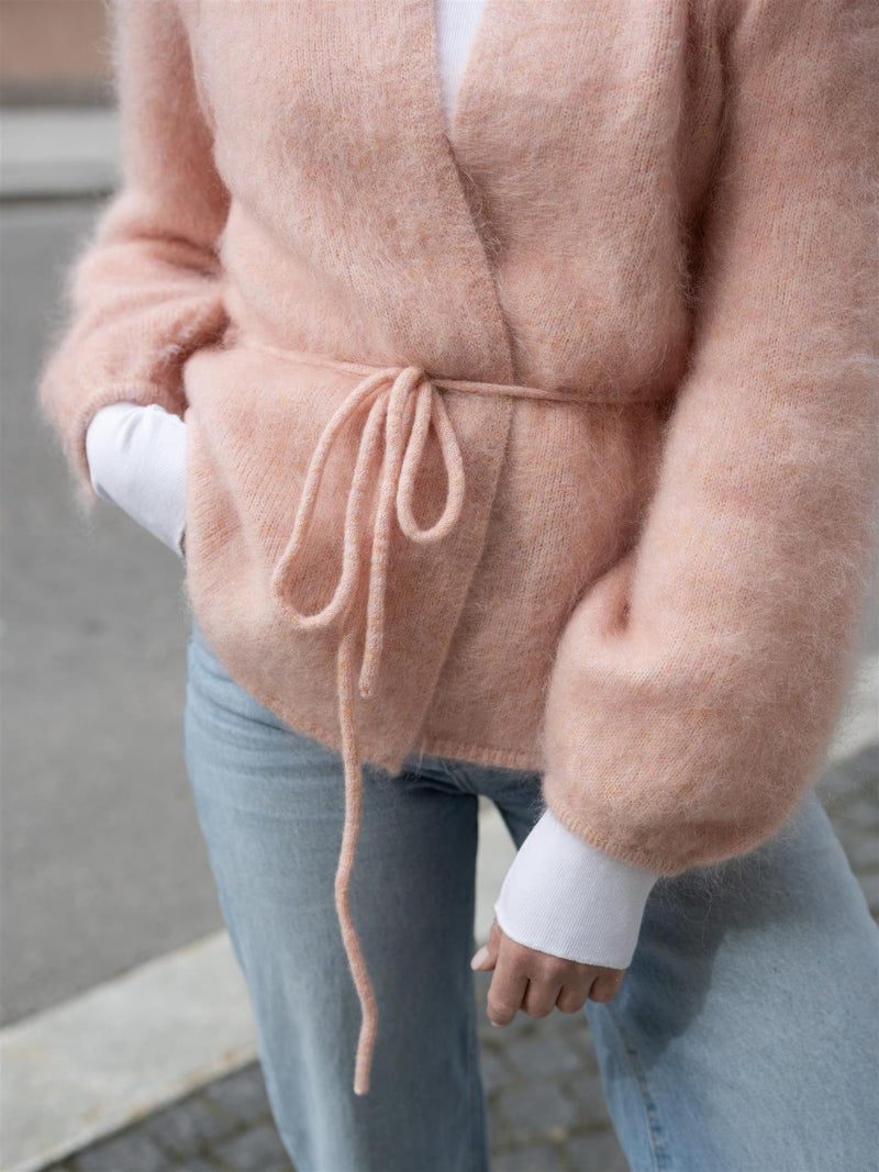 Ella&il Fredrikke Chunky Cardigan Dusty Pink