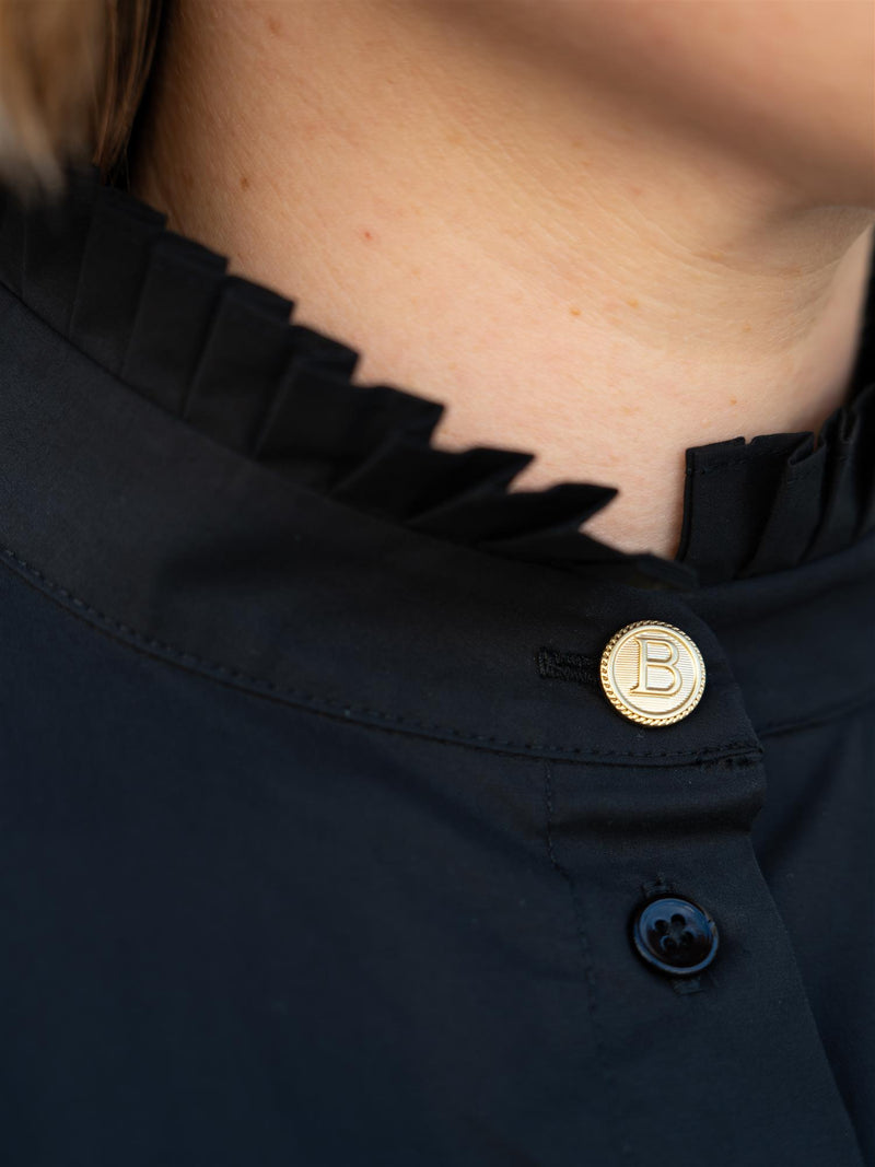 Busnel Maira Plisse Blouse Black