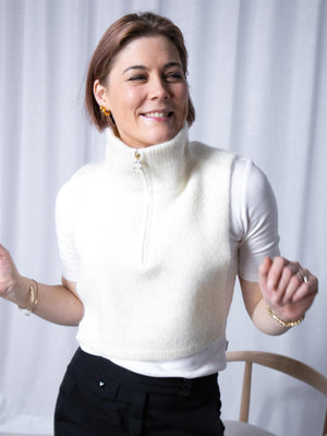 Ella&il Belinda Chunky High Neck Bright White