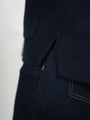 Lexington Double Faced Wool Blend Jacket Navy