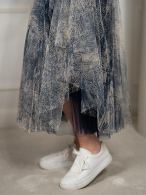 Choklate Paris Tyllskjørt m/print Marine