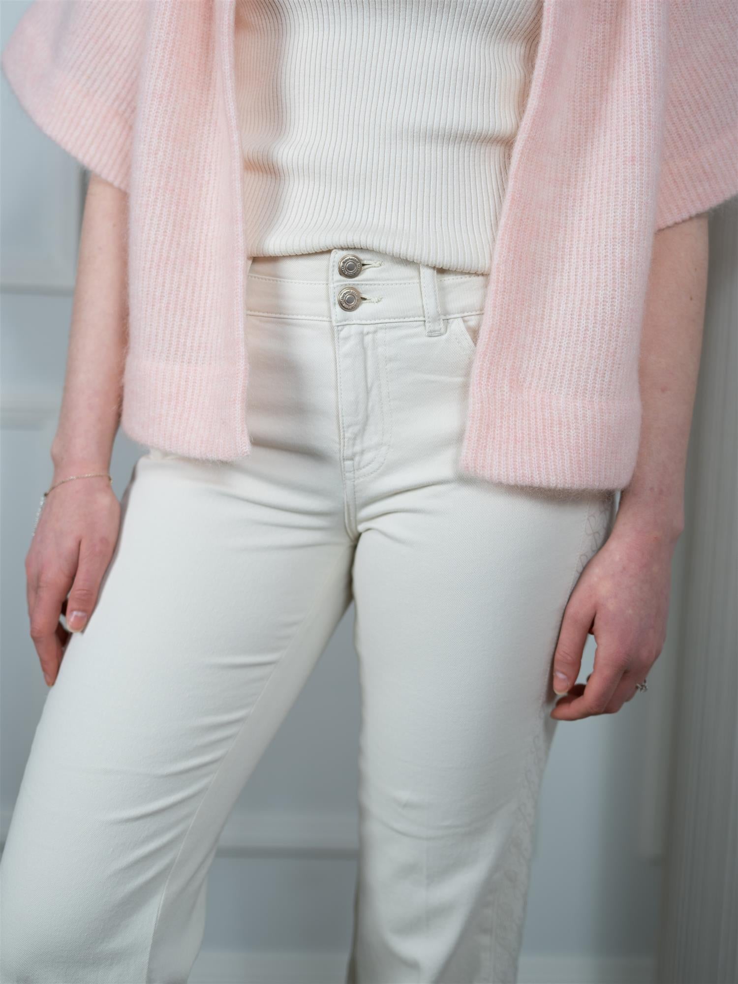 MMMarlena Emb Jeans Ecru