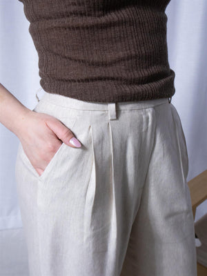 Camilla Pihl Ava Trouser Light Sand Mel