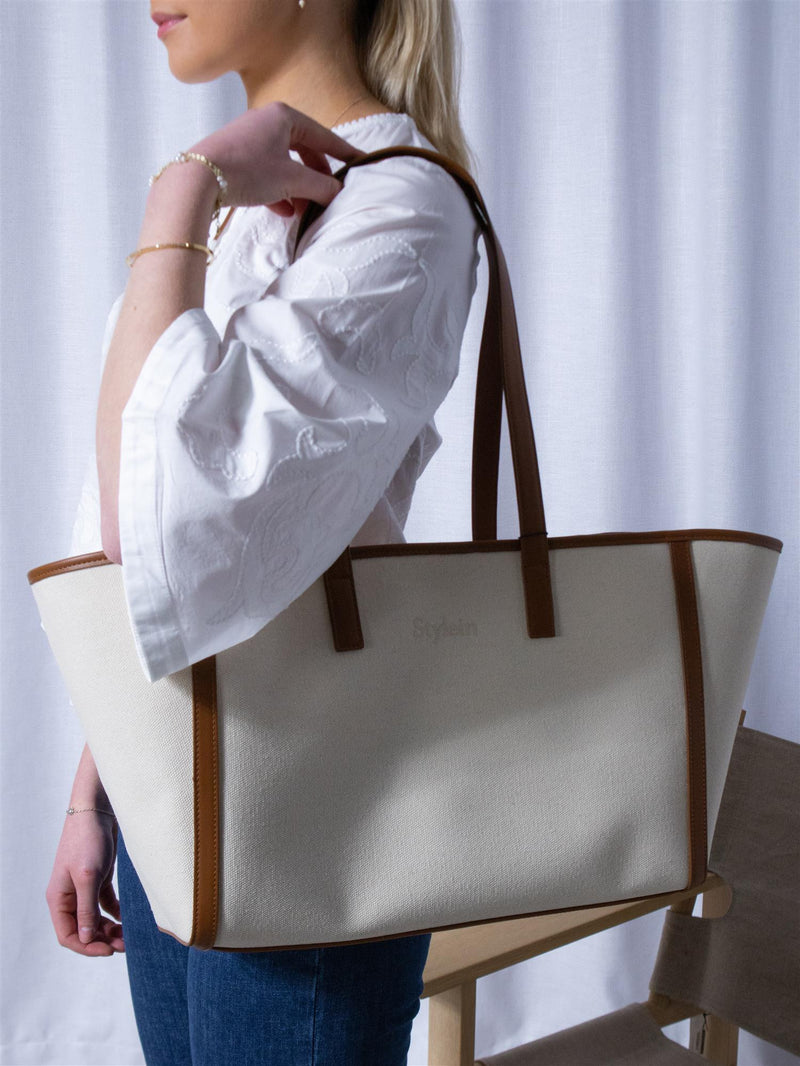 Stylein Yendi Canvas Bag Brown/Cream