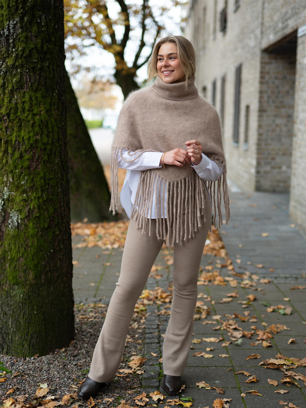 Ella&il Elida Merino Pant Beige Melange