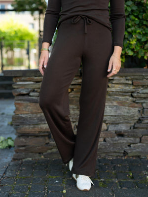 Julie Josephine Ninni Wool Pant Charcoal Brown