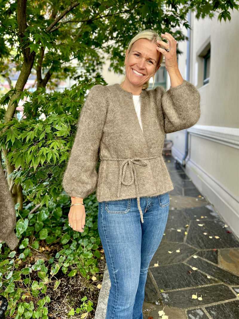 Ella&il Fredrikke Chunky Cardigan Brown