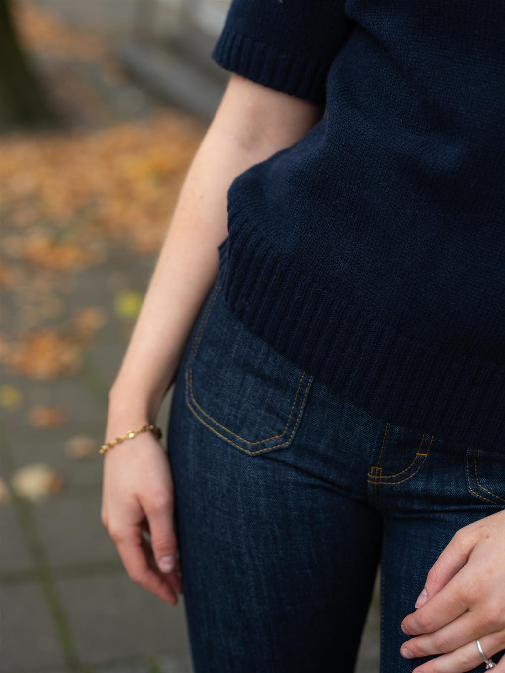 Natura Cashmere Bea T-Shirt Navy