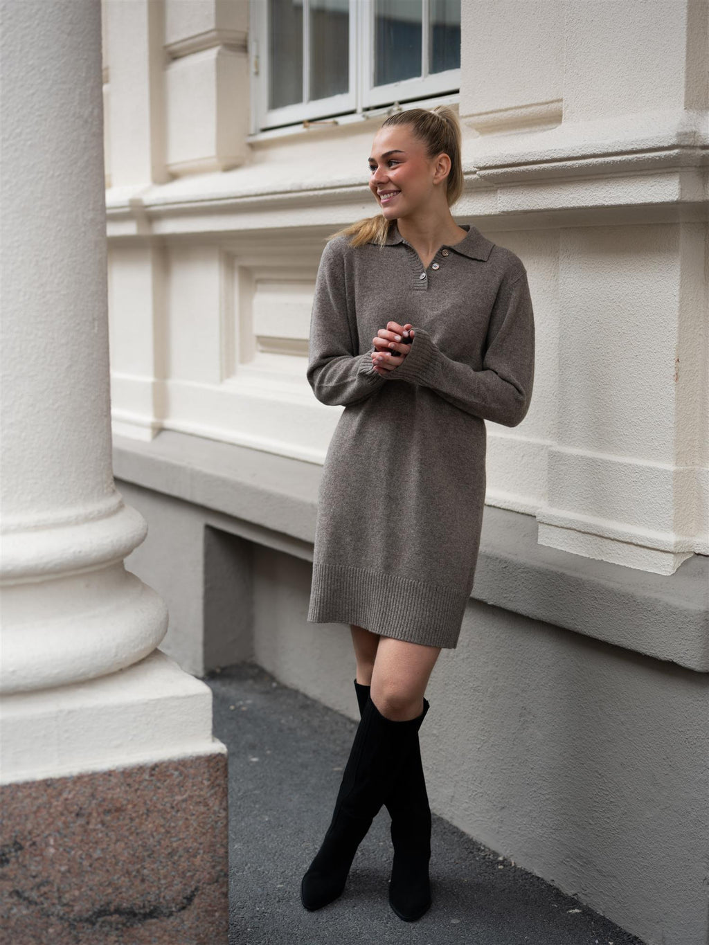 Stenströms Kim Dress Knit Light Brown
