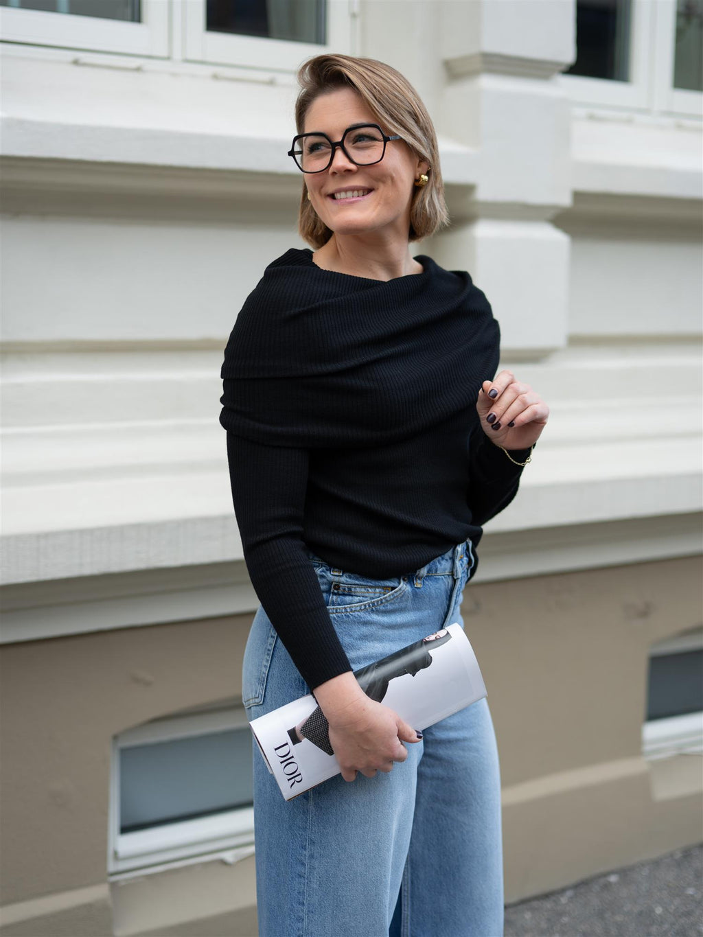 Christian Aks Delphine Merino Top Black