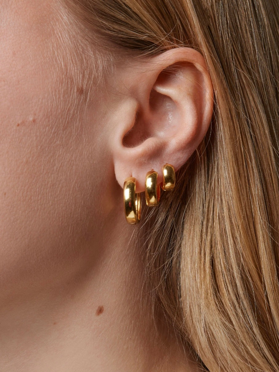 Enamel Classic Wide Hoops 20mm