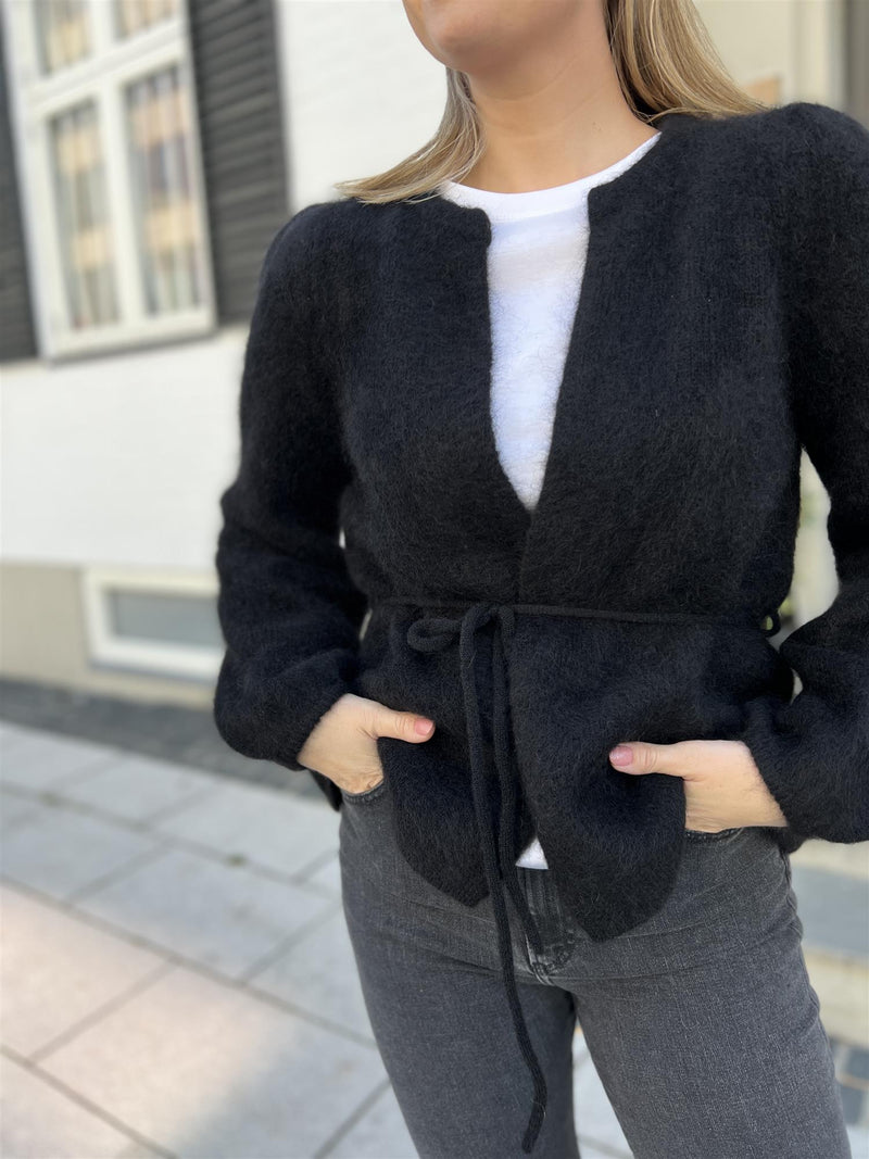 Ella&il Fredrikke Chunky Cardigan Black