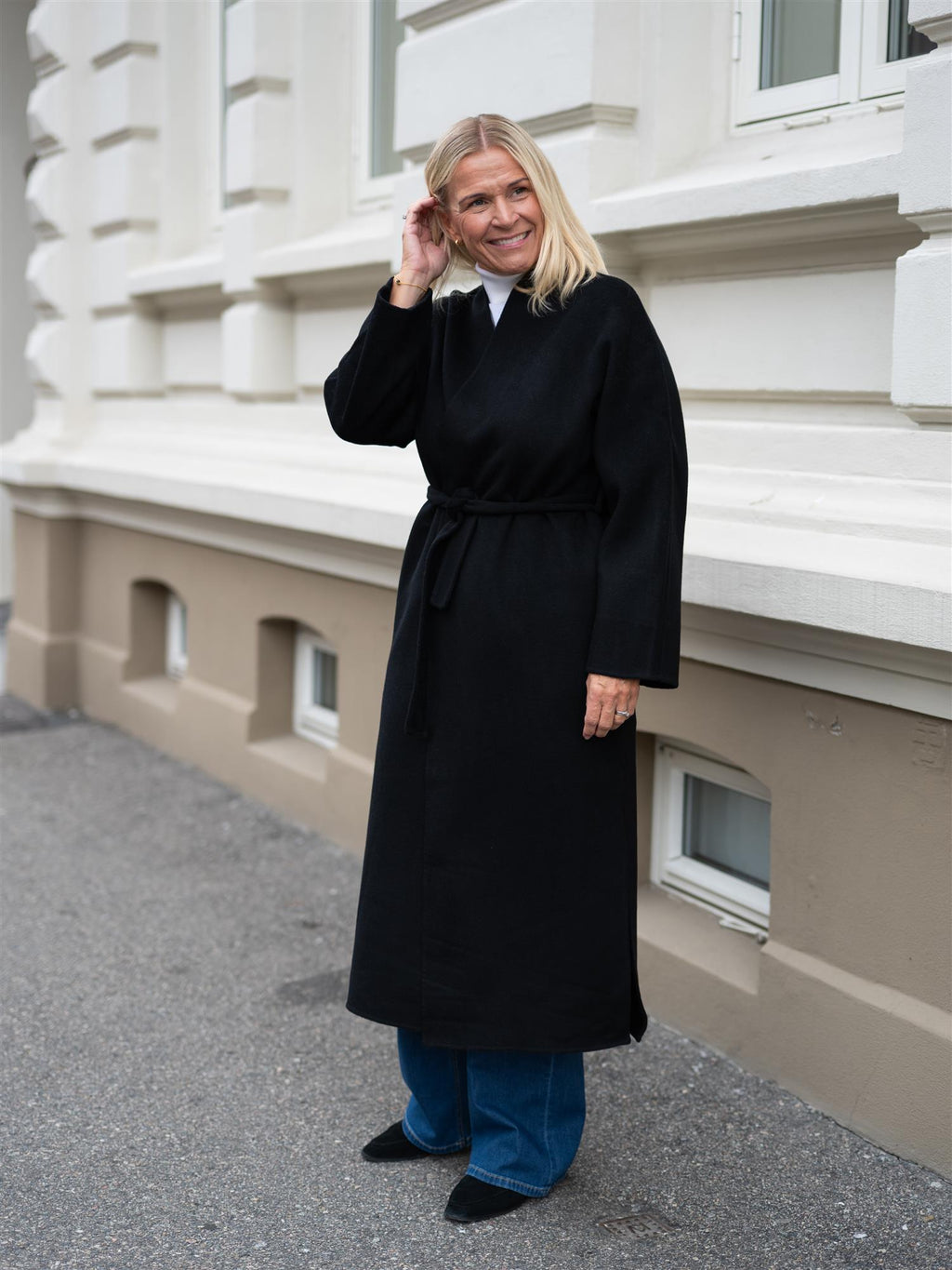 Christian Aks Petra Wool Coat Black