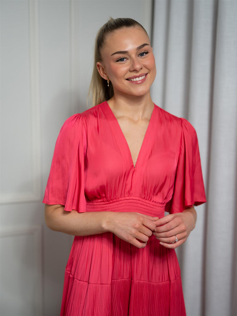 Hale Bob Angie Solid Dress Long Pink