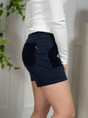 iSlow Emilia Drill Cashmere W/Cord Pockets Navy