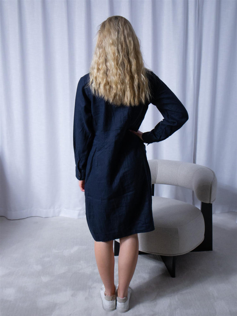 Bitte Kai Rand Lazy Linen Dress Dark Midnight