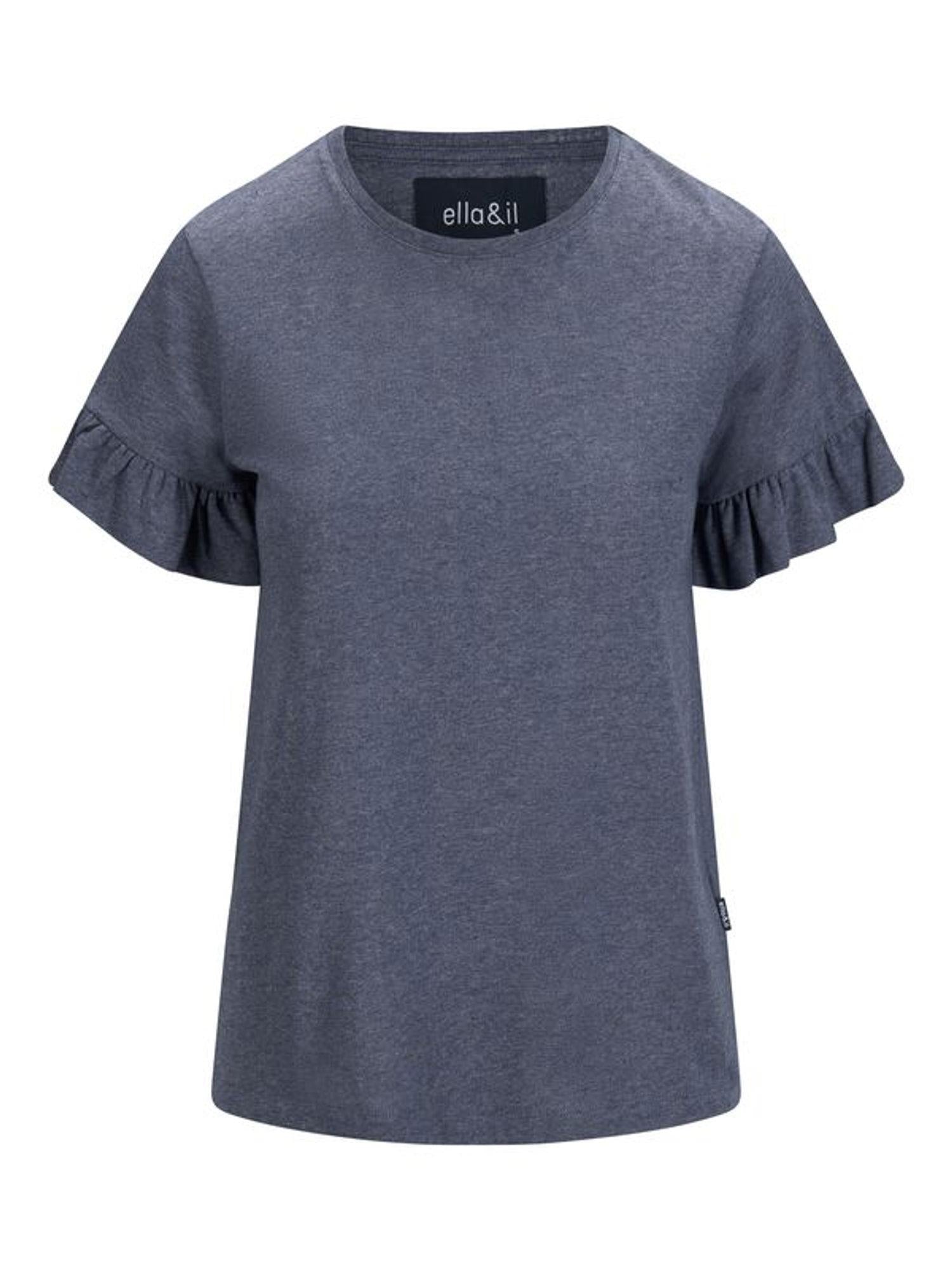 Ella&il Lara Linen Tee Denim Blue