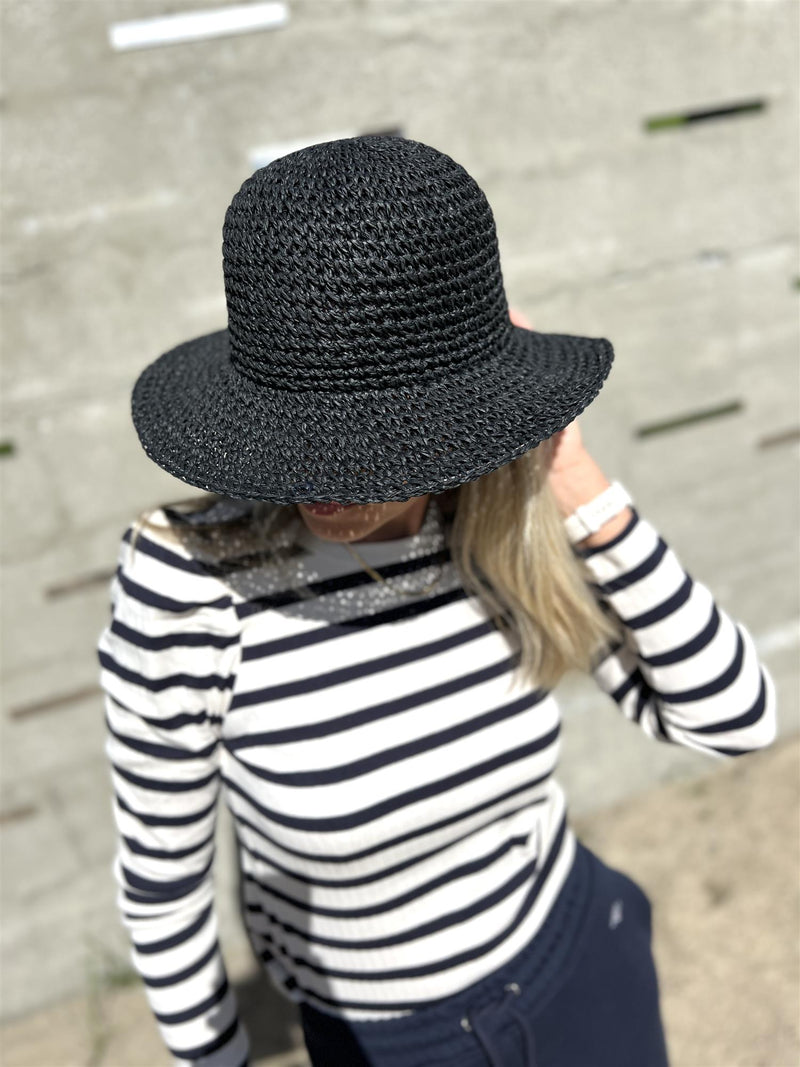 Beck Søndergaard Solid Saverina Straw Hat black