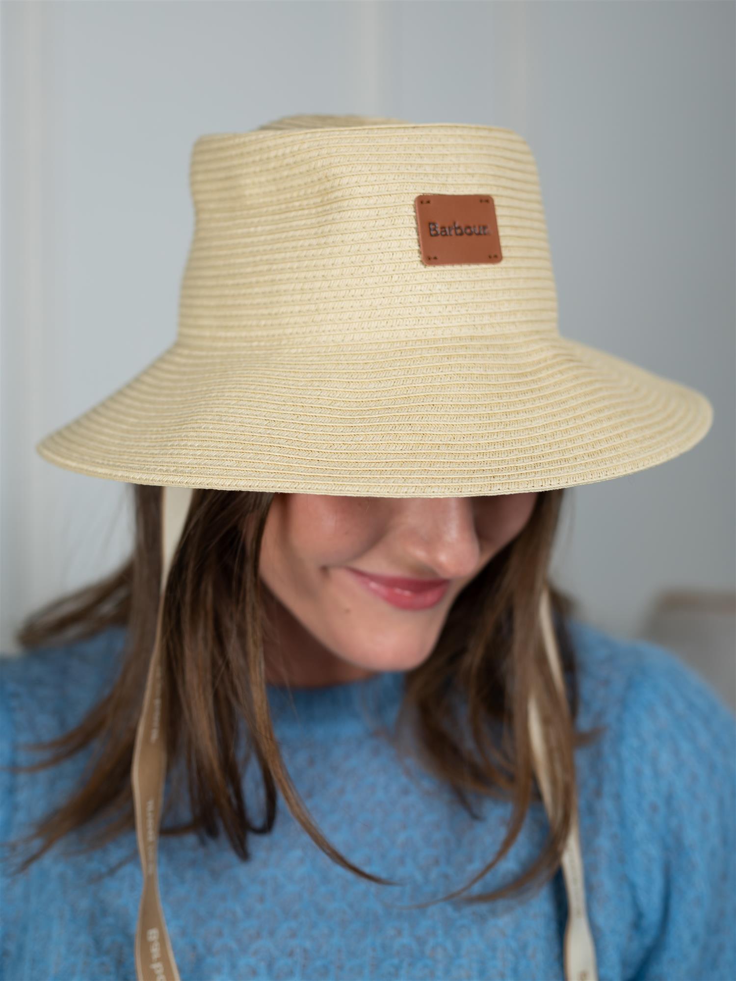 Barbour Polly Braid Bucket Hat Natural