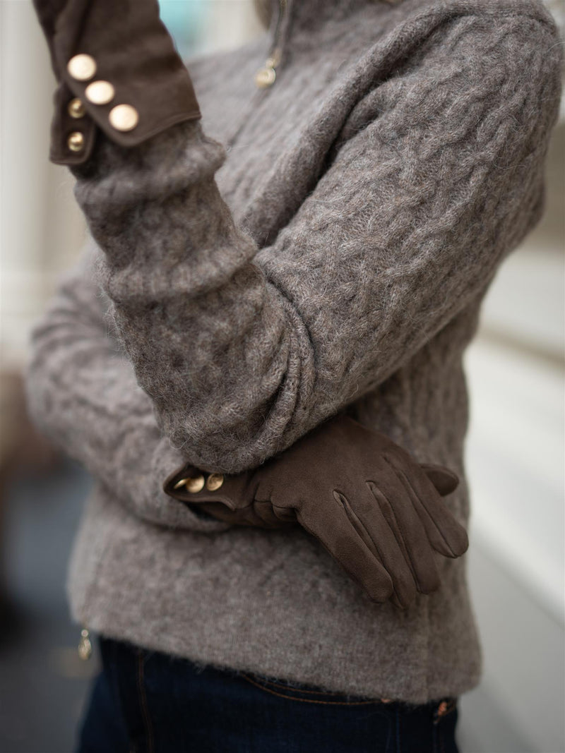 Busnel Cara Suede Gloves Espresso