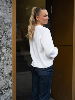 Christian Aks Rina Merino Sweater White