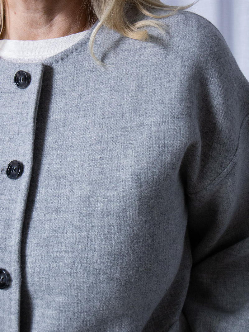 Christian Aks Carla Lambswool Jacket Lt. Grey Mel