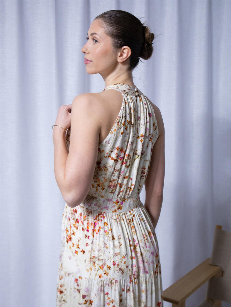 Riccovero Charmed Dress Cream Orange Sunset