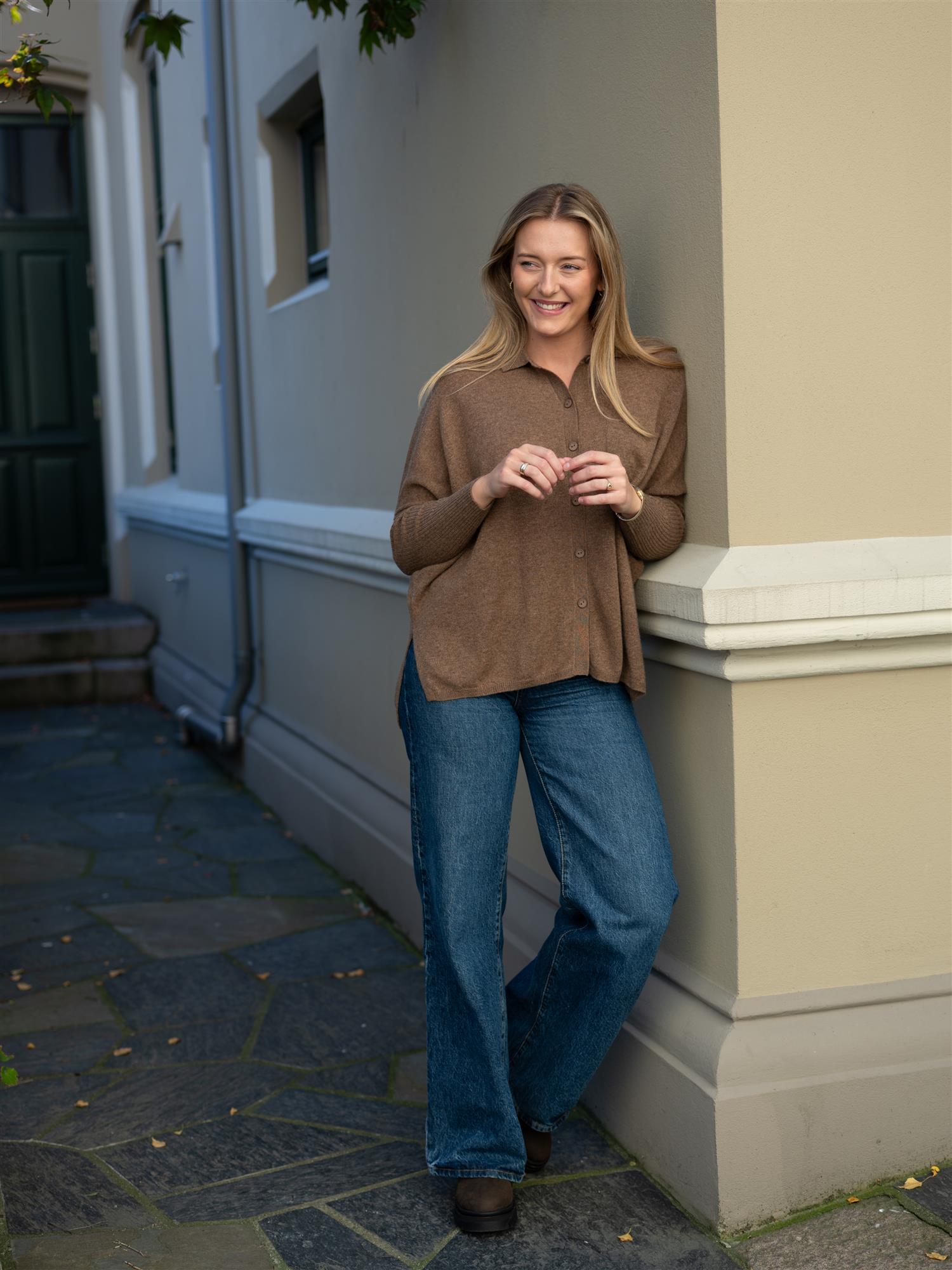 Andrea Pullover Poncho Cafe Au Lait