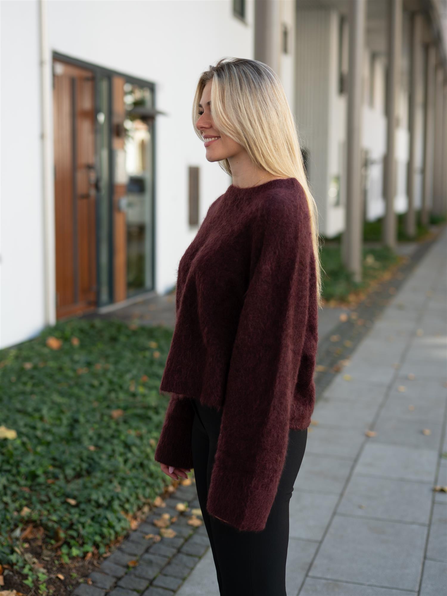 Niclas Short Sweater Bordeaux