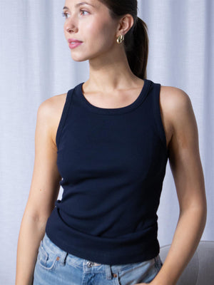Camilla Pihl Pia Rib Singlet Navy
