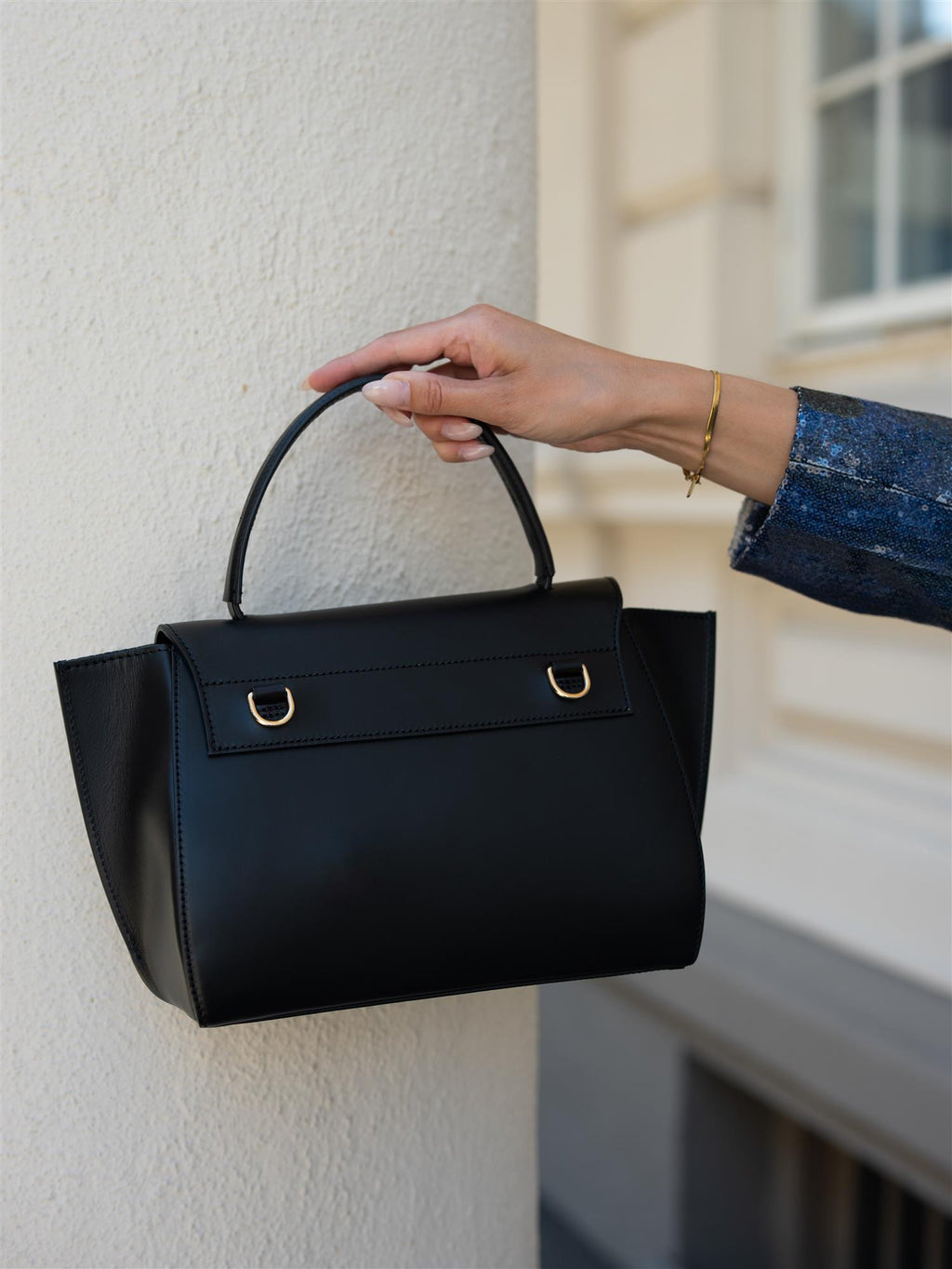 ATP Atelier Arezzo Black Leather Handbag