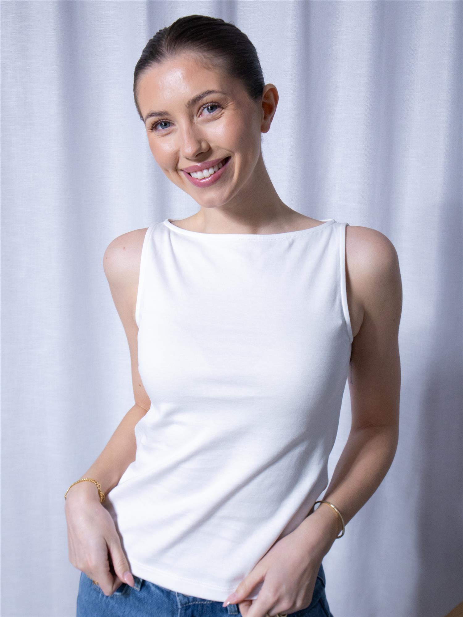 Julie Josephine Beatris Top White