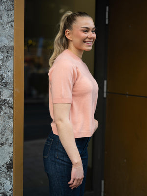 Stenströms Janet Short Sleeve Knit Orange
