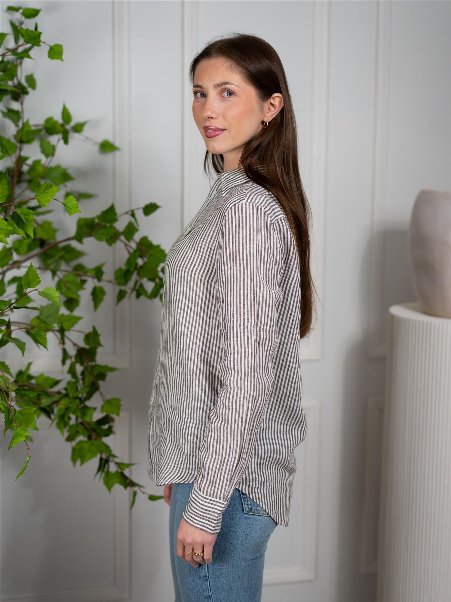 Polo Classic Fit Striped Linen Shirt