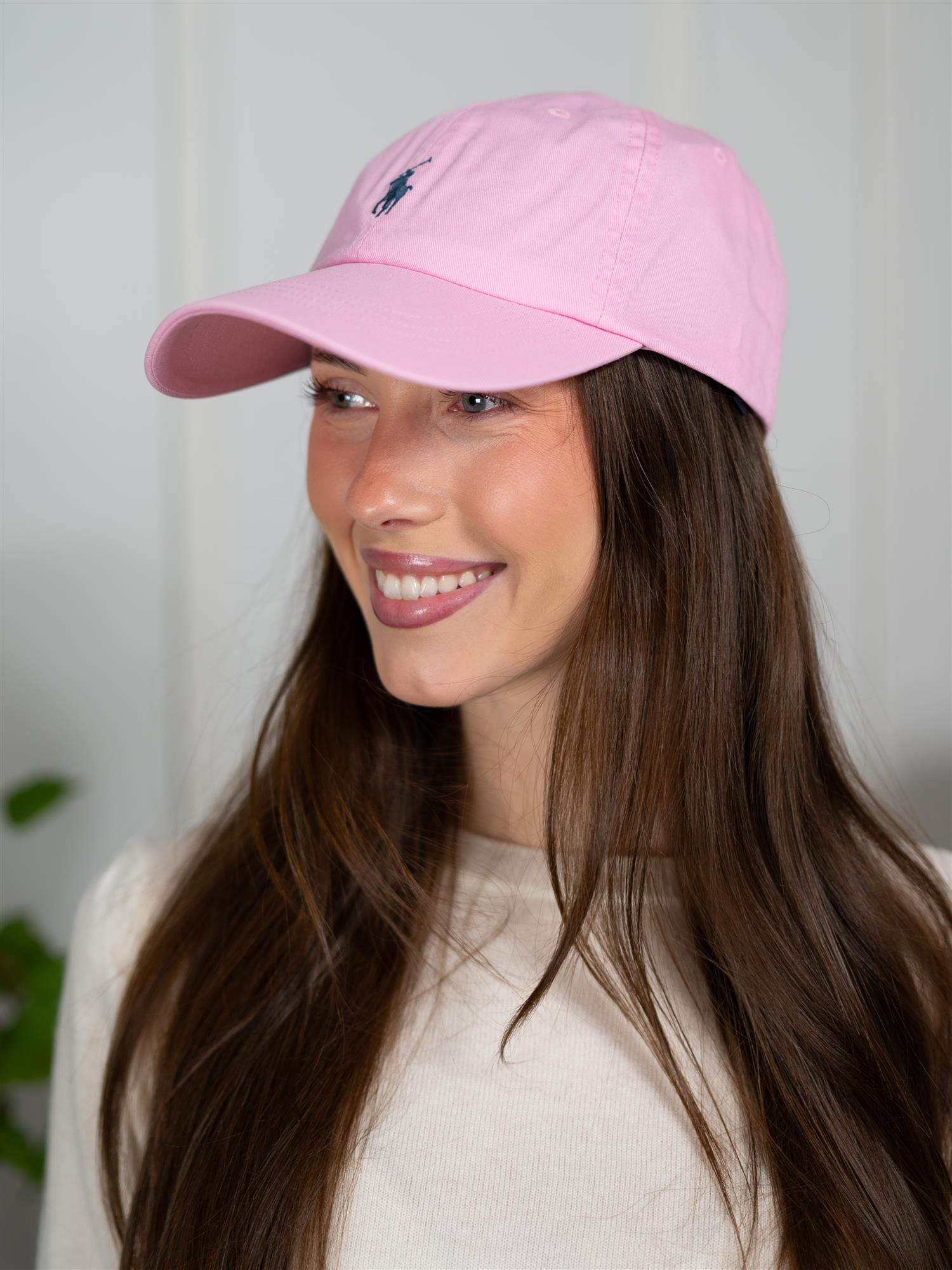 Polo The Iconic Cotton Chino Ball Cap Carmel Pink /Jewel Blue