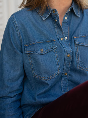 Mos Mosh Natalie Denim Shirt Blue