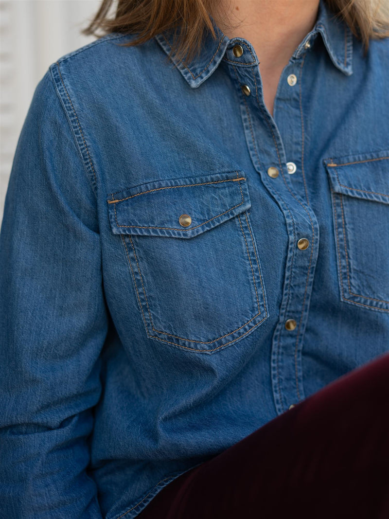 Mos Mosh Natalie Denim Shirt Blue