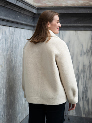 Busnel Mei Shearling Jacket Ecru