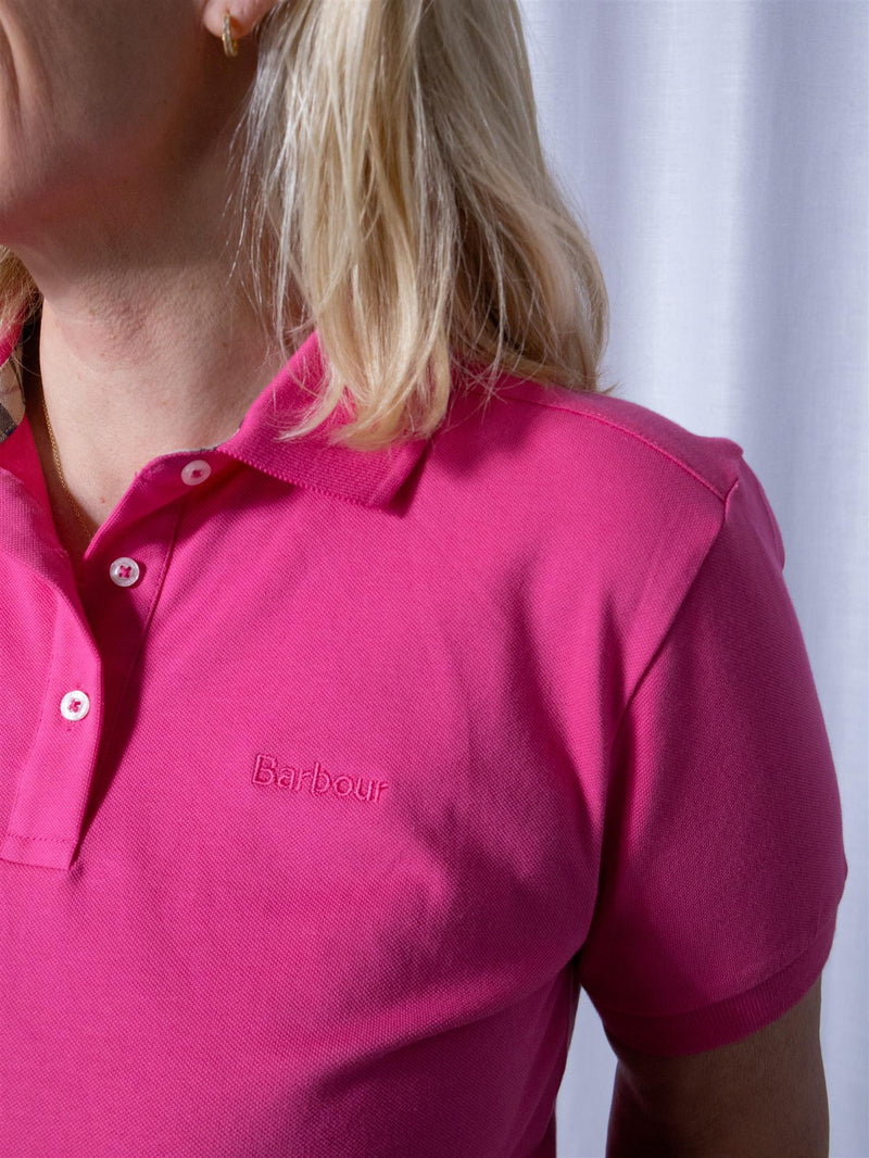 Barbour Bowford Polo Top Rose Pink