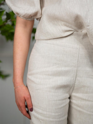 Ella&il Molly Linen Pants Beige Melange