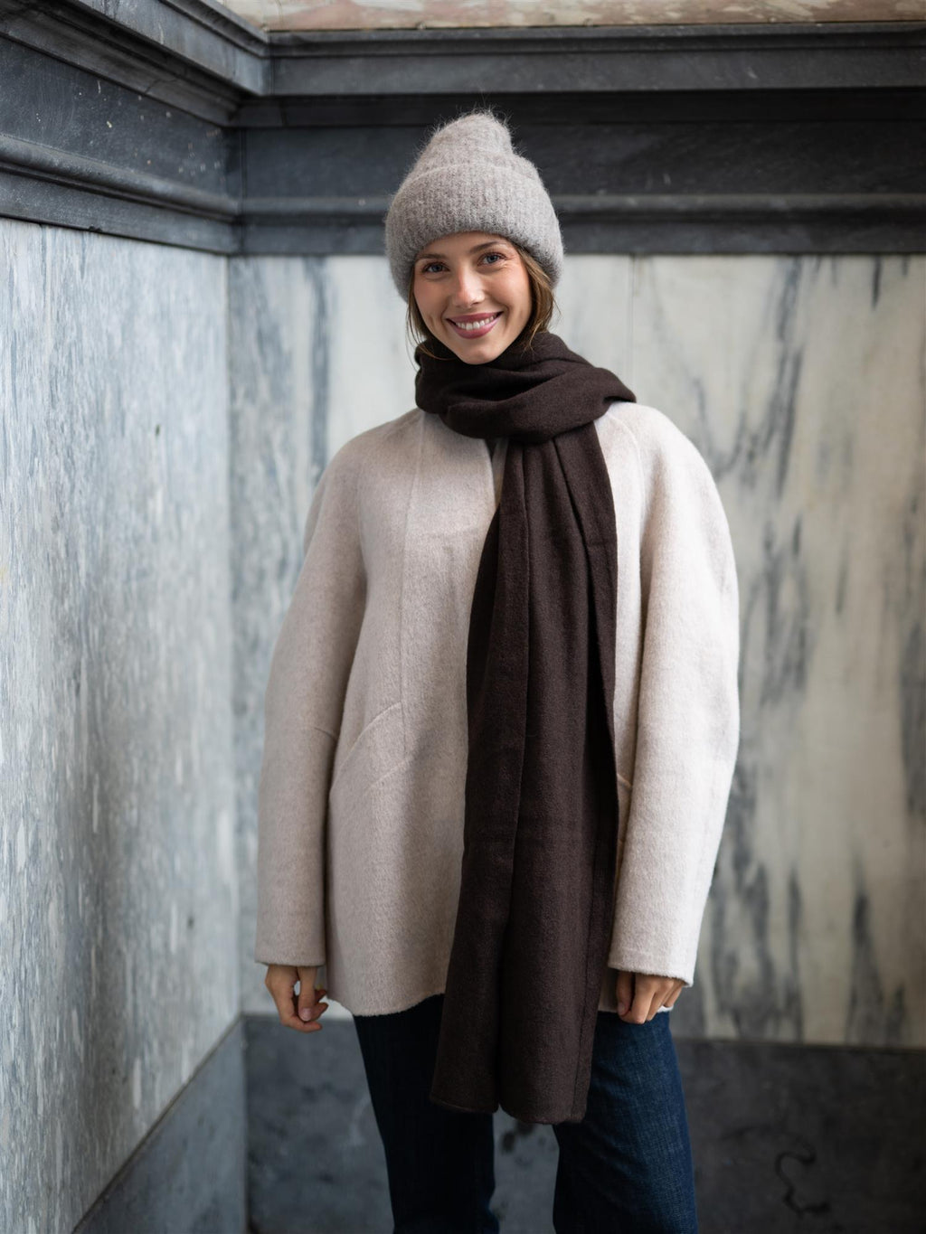 Camilla Pihl Babette Scarf Dark Brown